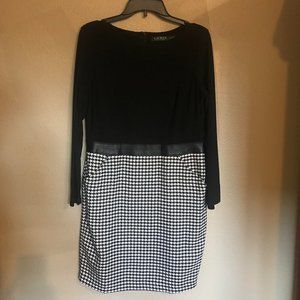 Ralph Lauren Black Houndstooth Dress